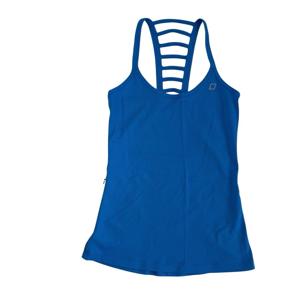 Lorna Jane Ladder Back Tank Top Women XS Blue Racerback Athletic Athleisure